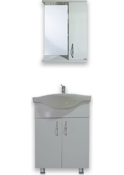 65 Cm Klasik Banyo Dolabı Takımı