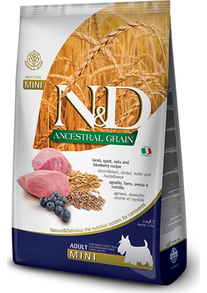 N&d Düşük Tahıllı Kuzu-Yaban Mersini Küçük Irk Köpek Yetişkin Maması 2.5 kg