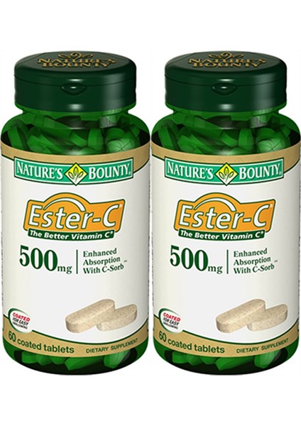 Ester-C 500 Mg 60 Tablet 2'li Paket