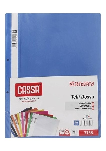 7735 Standart Poşet Dosya 50'li Paket 5'li