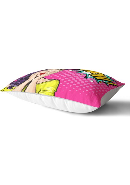 Pop Art Resimli Dijital Baskılı Dekoratif Dikdörtgen Yastık Kılıfı fiyatları