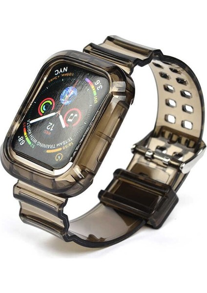 Apple Watch Uyumlu 42 mm Krd27 Silikon Kordon Siyah