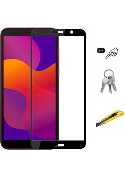 Huawei Y5P Full Ekran Koruyucu Cam Kenarları Kırılmaya Dayanıklı Şeffaf fiyatları