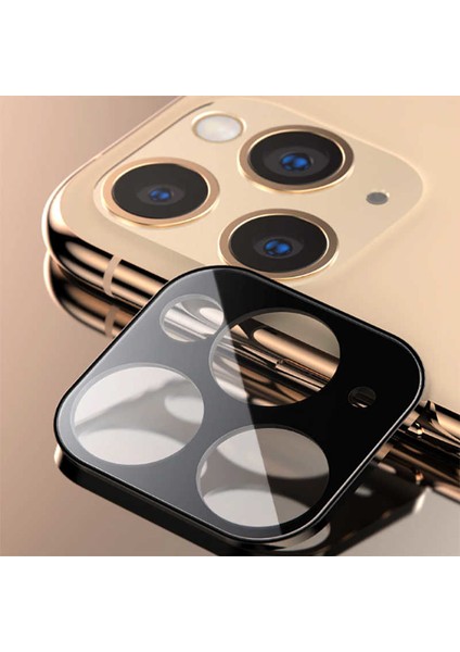 Apple iPhone 11 Pro 11 Pro Max 3D Metal Kamera Koruyucu Şeffaf