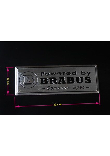 Mercedes Powered By Brabus Yazı Gümüş