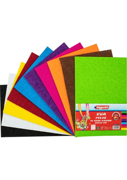734 Eva Pelüs 20X30 10 Renk Karışık Bp73415
