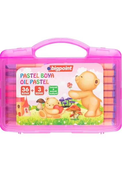 Pastel Boya 36+3 Renk - Pembe Çantalı