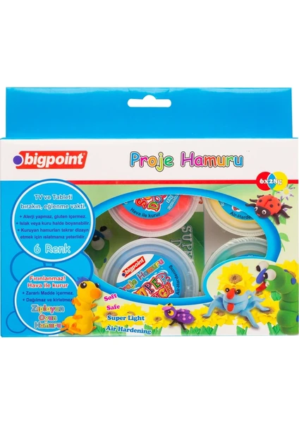 Proje Hamuru - Zıplayan Oyun Hamuru 6X28 Gr.