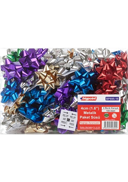Paket Süsü Metalik 1.6'' 100'Lü