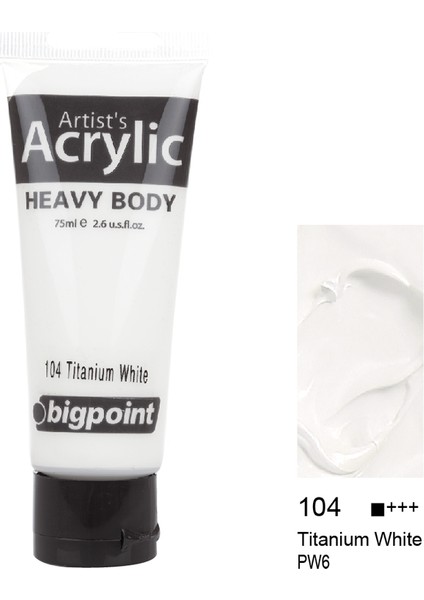 Akrilik Boya 75 Ml Titanium White 104