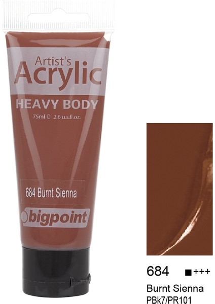 Akrilik Boya 75 Ml Burnt Sienna 684