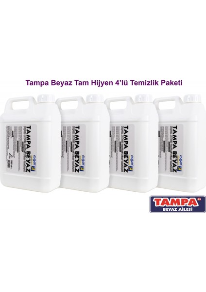 Beyaz Sabun Parfümlü Yüzey 5 Lt 4 Lü Set