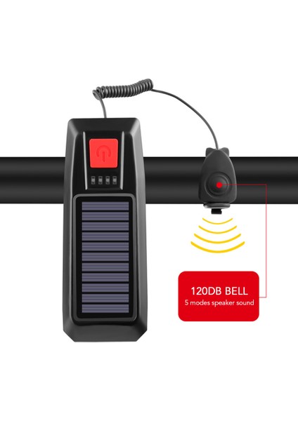 Güneş Enerjili / USB Şarjlı Bisiklet Işığı (Yurt Dışından)