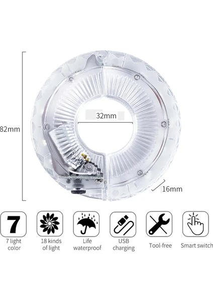 West Biking LED Bisiklet Tekerlek Işık Bisiklet Ön Kuyruk Hub 7 (Yurt Dışından)