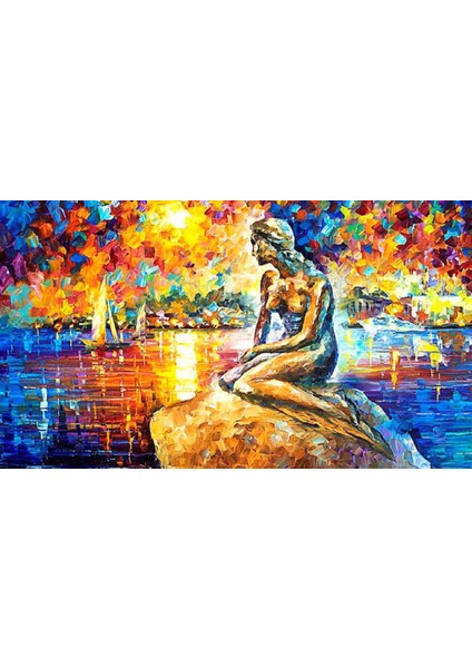 Leonid Afremov Deniz Kızı Elmas Mozaik Tablo 70 x 40 cm