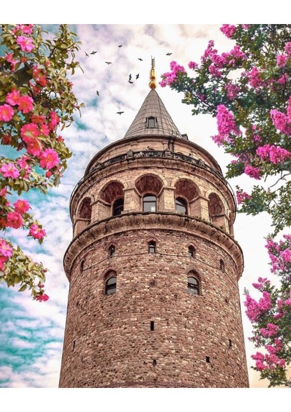 Galata Kulesi Elmas Mozaik Tablo 41 x 51 cm
