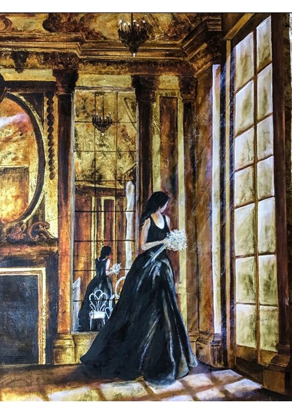 Marcel Kristal Modern Serisi Elmas Mozaik Tablo 38 x 51 cm