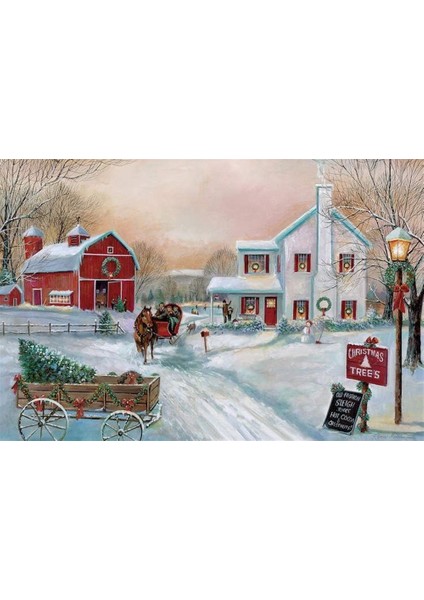 Marcel Sanat Elmas Mozaik Puzzle Tablo Yılbaşı Serisi 80 x 53 cm