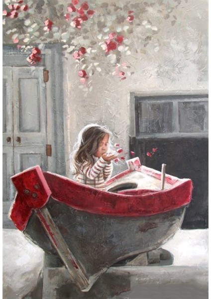 Marcel Sanat Kayıktaki Mutluluk 43 x 64