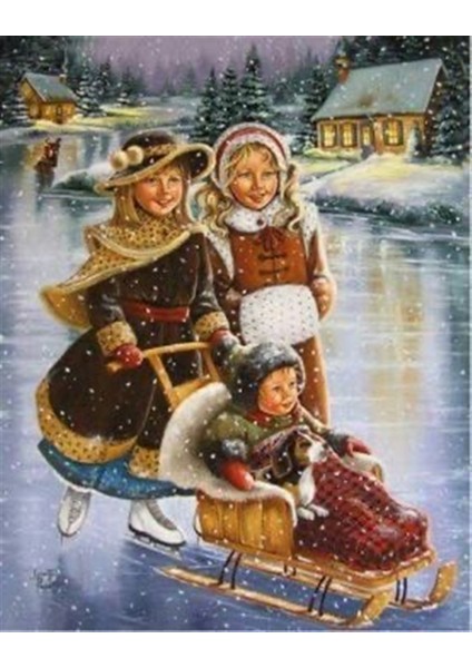 Marcel Sanat Elmas Mozaik Puzzle Tablo Christmas 50 x 65 cm