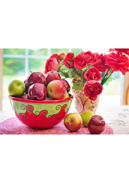 Kasede Elmalar Marcel Sanat Elmas Mozaik Puzzle Tablo 46 x 30