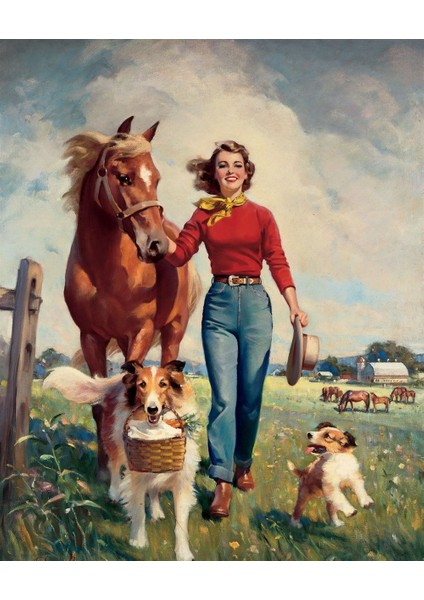 Sevimli Dostlarla Çiftlikte Elmas Mozaik Tablo 40 x 50 cm