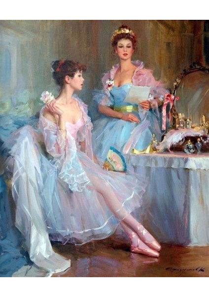 Marcel Kristal Balerin Serisi Elmas Mozaik Tablo 51 x 61 cm