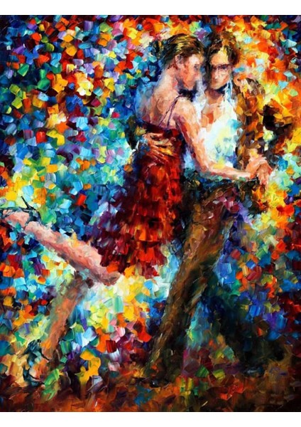 Leonid Afremov Aşk ve Tango Elmas Mozaik Tablo 40 x 53 cm