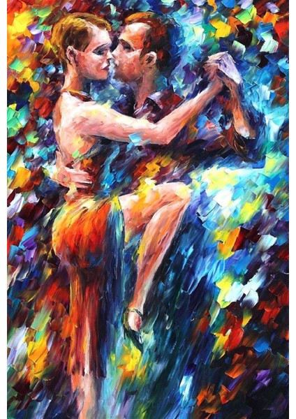 Leonid Afremov Tango Elmas Mozaik Tablo 35 x 50 cm