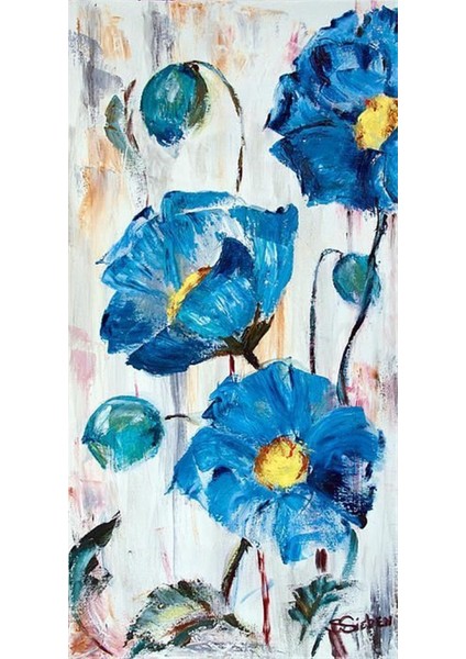 Marcel Çiçek Serisi Elmas Mozaik Tablo 30 x 61 cm