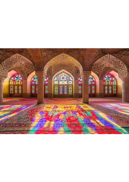 Rengarenk Cami Marcel Sanat Elmas Mozaik Puzzle Tablo 76 x 51