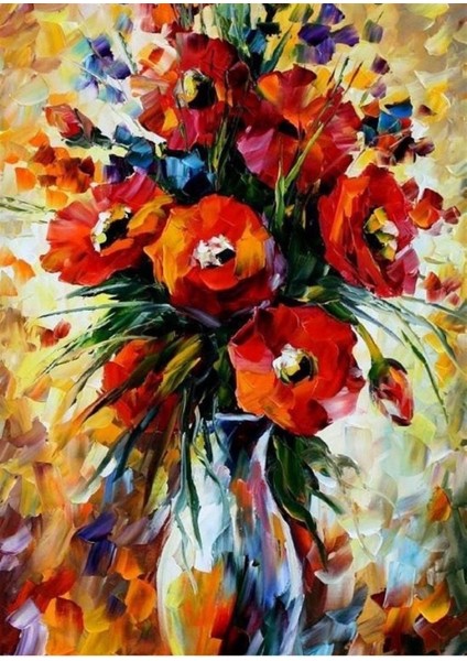 Çiçek Elmas Mozaik Tablo 40 x 55 cm