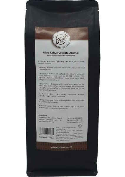 Çikolatalı Filtre Kahve ( 1000 gr )