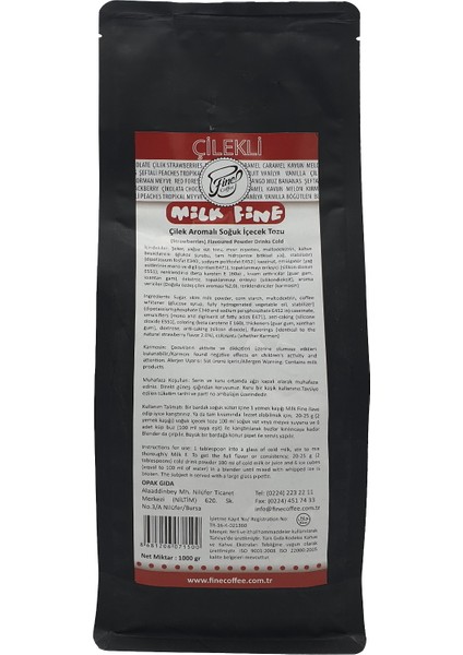 Çilekli Milkshake ( 1000 gr )