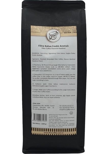 Fındıklı Filtre Kahve ( 1000 gr )