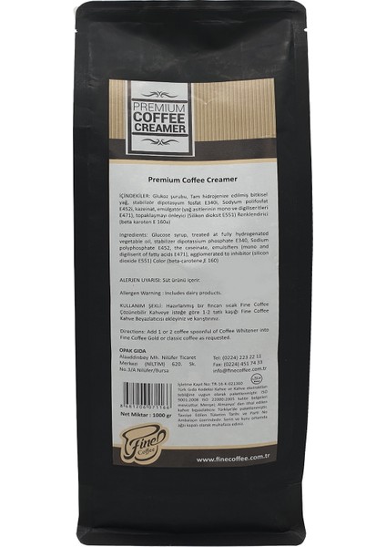 Fine Coffee Kahve Beyazlatıcısı ( 1000 gr )