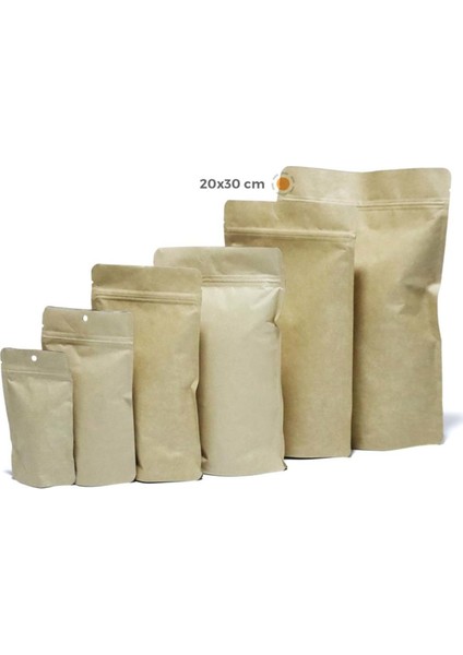 Kraft Alüminyum Doypack 20X30 cm - 100'LÜ