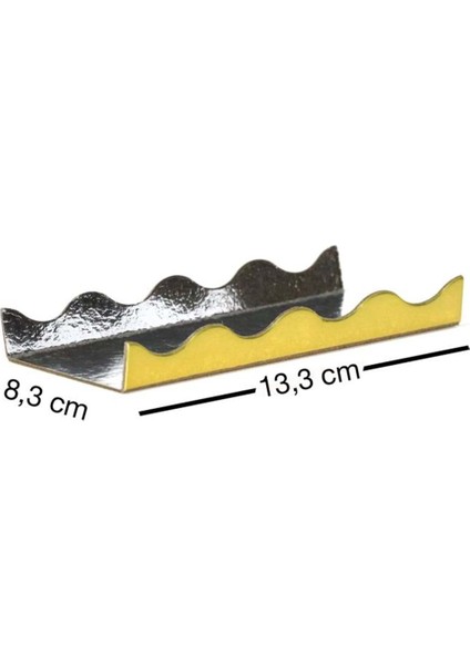 Gold-Silver Mini Pasta Altı 8,3X13,3CM - 50'li