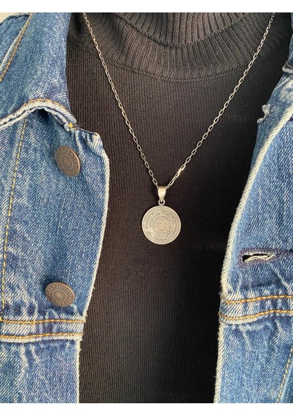 925 Ayar Gümüş Ayetel Kürsi ve Nazar Dualı Erkek KOLYE4144240000248 fırsatları