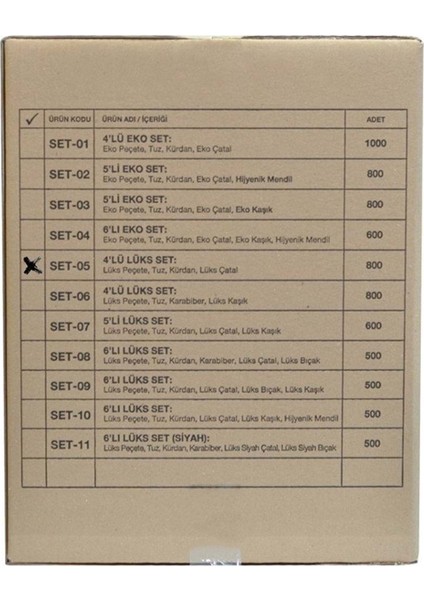 4'lü Lüks Set (Set-05) - 100'LÜ