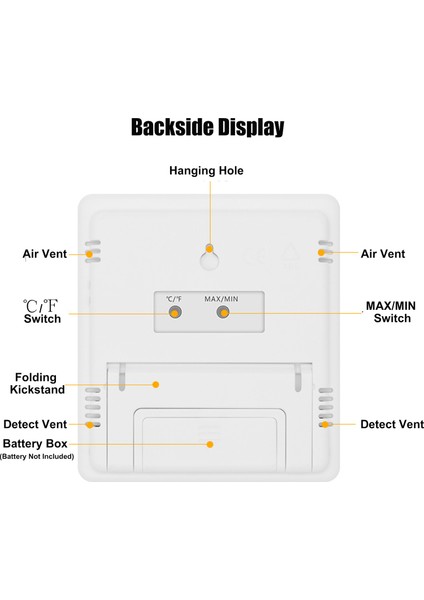 Dijital Higrometre Termometre İç Sıcaklık Monitörü (Yurt Dışından)