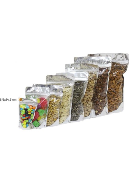 Şeffaf Metalize Doypack 8,5X14,5 cm - 100'LÜ