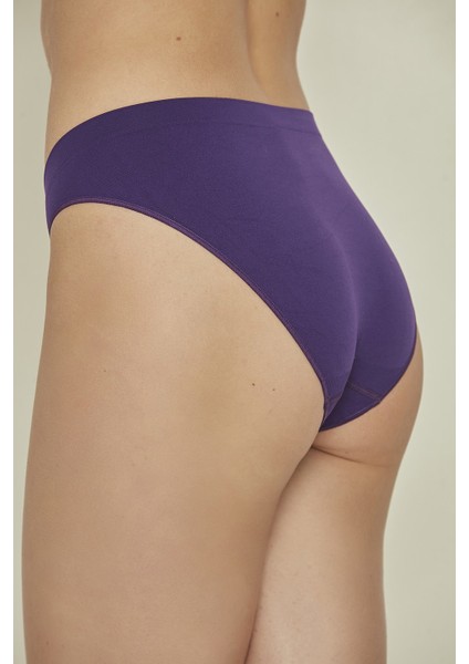 C13001 Dikişsiz Slip Külot Mor