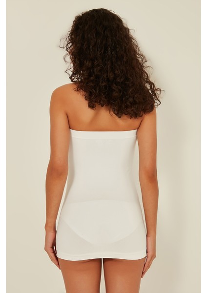 C15003 Dikişsiz Straplez Atlet Korse Beyaz fırsatları