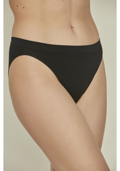 C13001 Dikişsiz Slip Külot Siyah