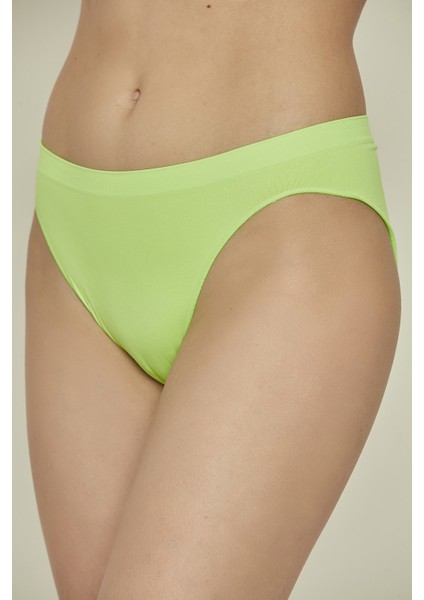 C13001 Dikişsiz Slip Külot Yeşil Neon