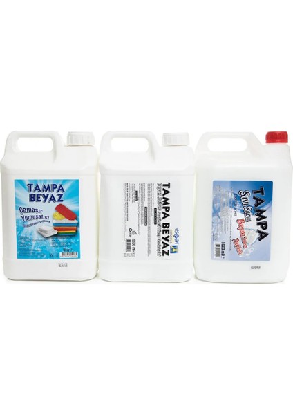 Beyaz Sabun Kokulu Temizlik Seti 5 lt x 3 Özel Set