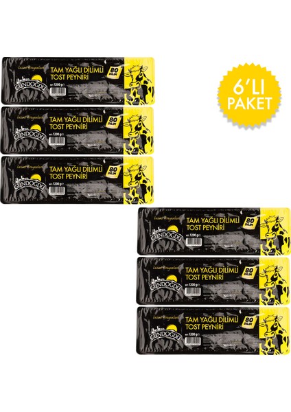 Dilimli Kaşar Peyniri 1200G 6lı