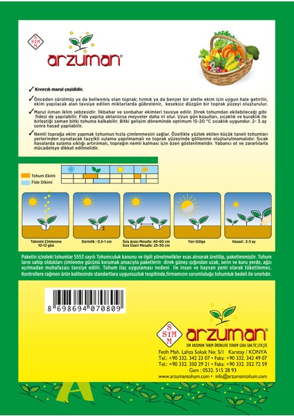 Iri Kıvırcık Marul Tohumu 10 Gram fiyatları