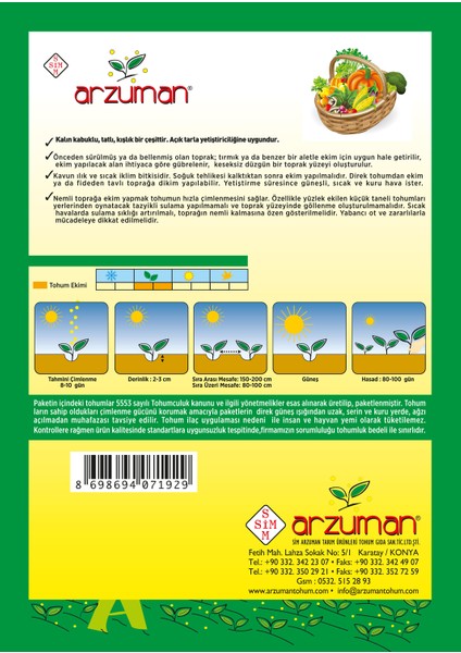 Hasanbey Kavun Tohumu 10 Gram fiyatları